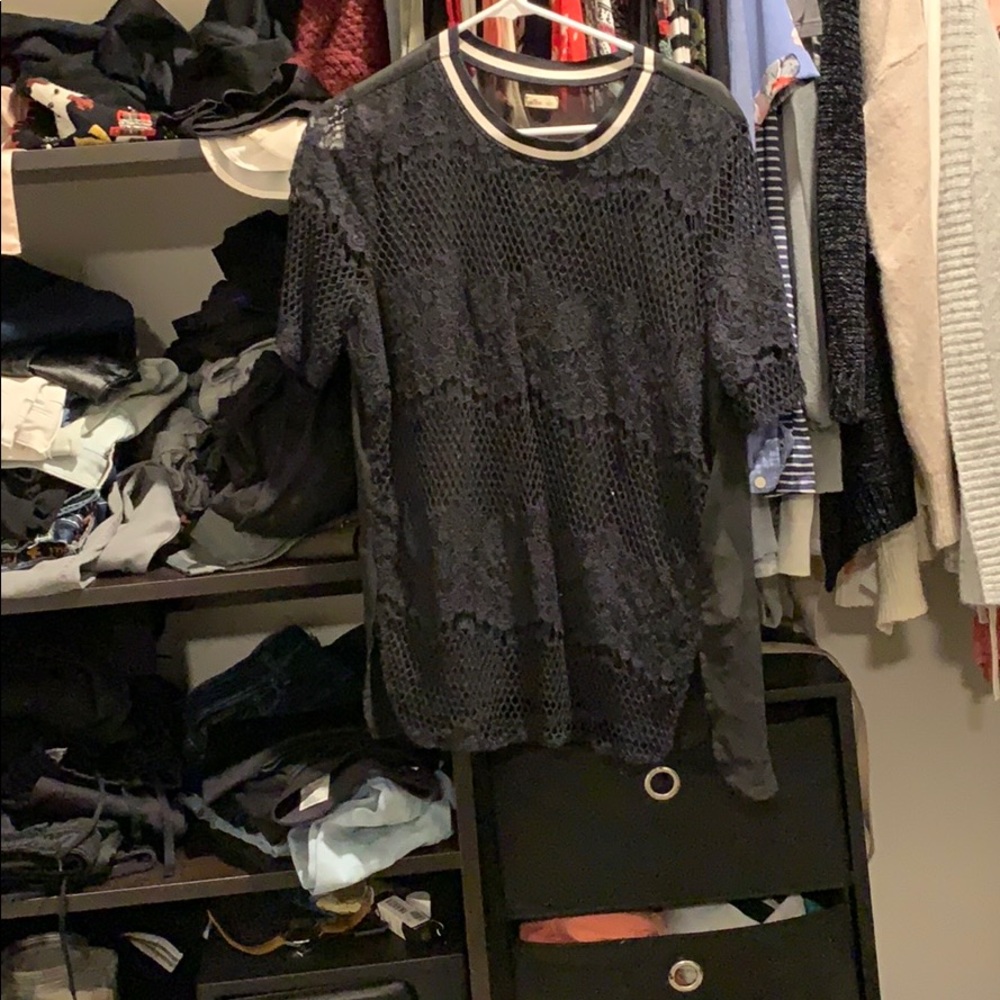 Black lace shirt
